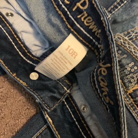 Lot of 2 pairs of justice size 10 Capri jeans - Picture 3 of 5